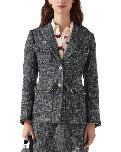 Lk Bennett Finch Jacket In Blue