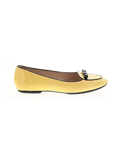 Pre-owned Lk Bennett Flats In Yellow