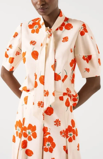Lk Bennett Flora Flora Tie Neck Top