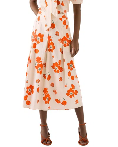 Lk Bennett Flora Skirt In Orange