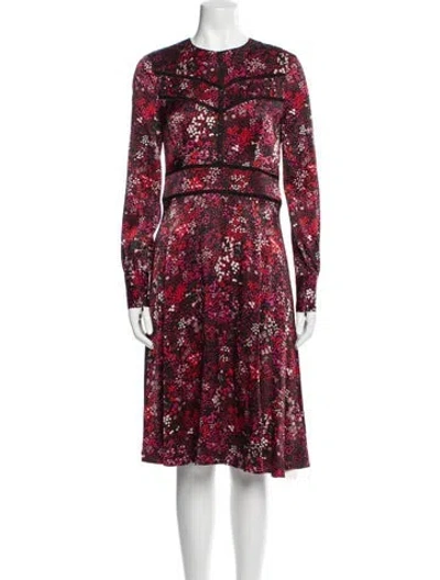 Pre-owned Lk Bennett Floral Print Knee-length Dress In Multi