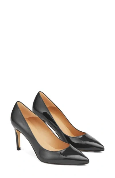 Lk Bennett Floret Pointed Toe Pump In Black Smooth