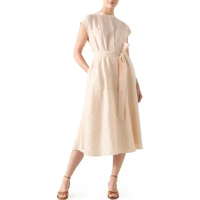 Lk Bennett Fran Belted Shirtdress In Neutral