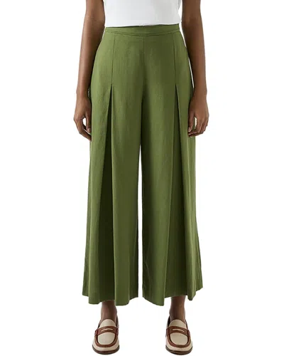 Lk Bennett Frances Linen-blend Trouser In Green