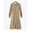Lk Bennett Womens Mul-multi Frances Stripe-pattern Woven Midi Dress In Mul-multi