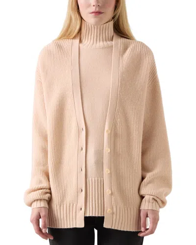 Lk Bennett Frances Wool-blend Cardigan In Brown