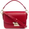 Lk Bennett Frankie Core Leather Crossbody Bag In Red