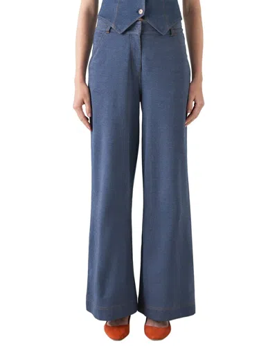 Lk Bennett Freya Denim Trouser In Blue