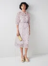 Lk Bennett Frink Silk Dress In Pink