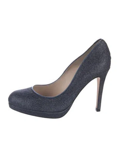 Pre-owned Lk Bennett Glitter Glitter Accents Pumps In Blue