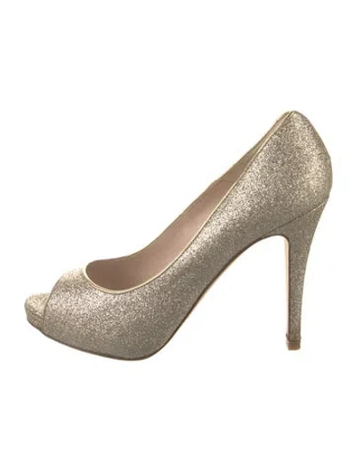 Pre-owned Lk Bennett Glitter Glitter Accents Pumps In Gold