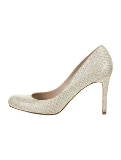 Pre-owned Lk Bennett Glitter Pumps In Neutral