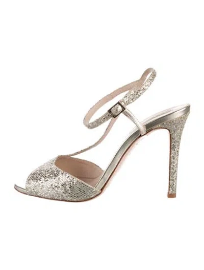 Pre-owned Lk Bennett Glitter Sandals In Gold