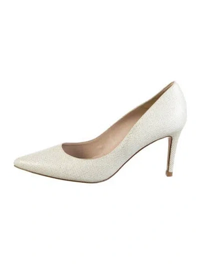 Pre-owned Lk Bennett Glitter Tweed Pattern Pumps In Neutral