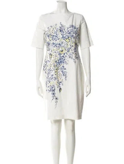 Pre-owned Lk Bennett Graphic Print Mini Dress In White