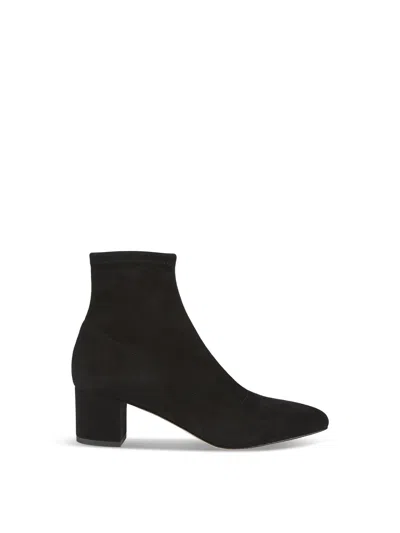 Lk Bennett Grove Low Block Stretch Ankle Boots In Black