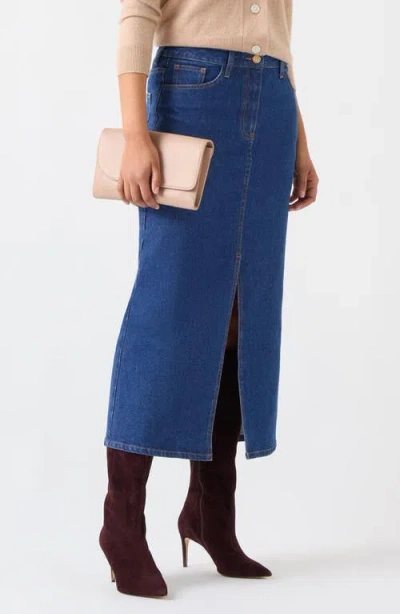LK BENNETT LK BENNETT HARDY DENIM MIDI SKIRT