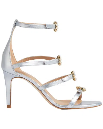Lk Bennett Harper Leather Sandal In Blue