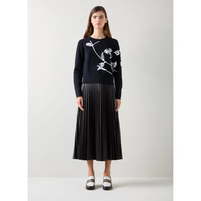 Lk Bennett Henrietta Knitted Tops In Black