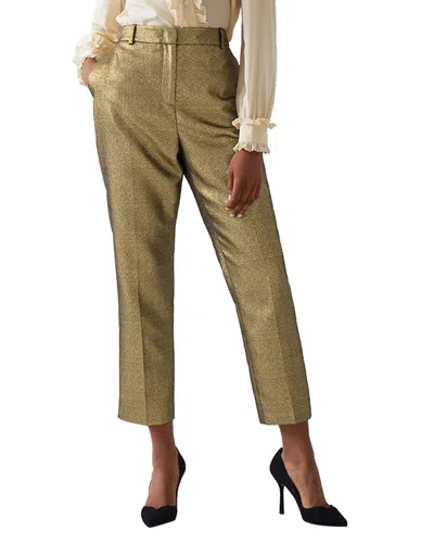 Lk Bennett Issy Trouser In Gold