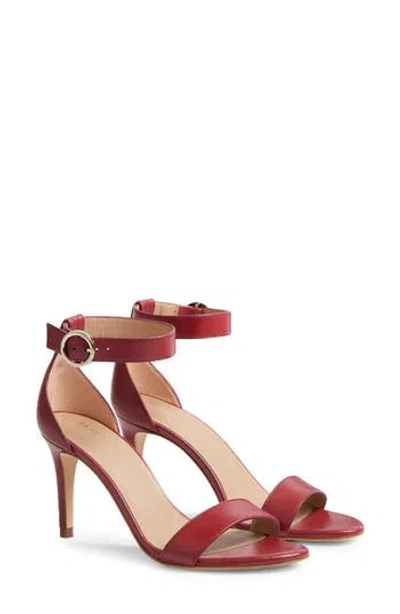 Lk Bennett Ivy Ankle Strap Sandal In Red-red