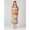 Lk Bennett Izzy Pleated Block-print Midi Shirtdress In Multi