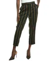 Lk Bennett Jemima Stripe Trouser In Black