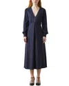 Lk Bennett Jenny Midi Dress In Blue
