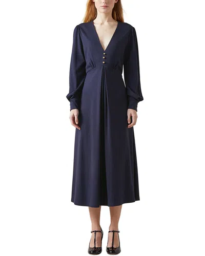 Lk Bennett Jenny Midi Dress In Blue