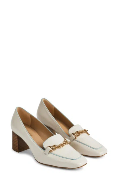 Lk Bennett Johanna Block Heel Pump In Cream