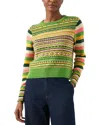 Lk Bennett Josephine Knitted Wool-blend Top In Green