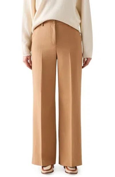 Lk Bennett Julia Wide Leg Trousers In Brown