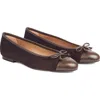 Lk Bennett Kara Bow Ballet Flat In Dark Chocolate