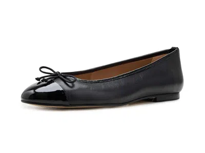 Lk Bennett Kara Toe Cap Ballerina Flats In Black