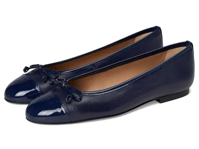 Lk Bennett Kara Toe Cap Ballerina Flats In Blue