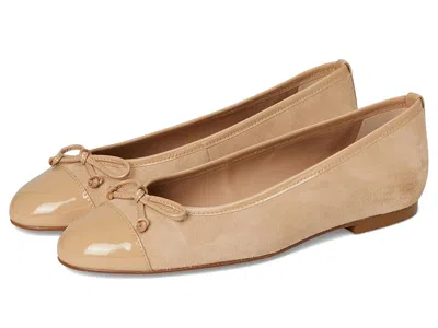 Lk Bennett Kara Toe Cap Ballerina Flats In Brown