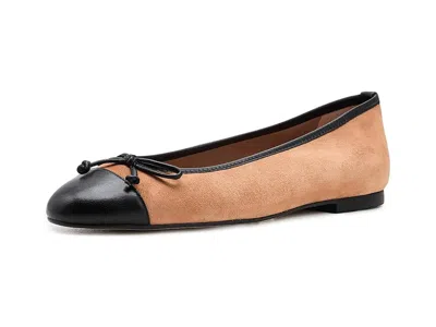 Lk Bennett Kara Toe Cap Ballerina Flats In Sand