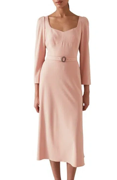 Lk Bennett Katerina Long Sleeve Crepe Dress In Pink