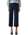Lk Bennett Keaton Button Detail Crop Straight Leg Trousers