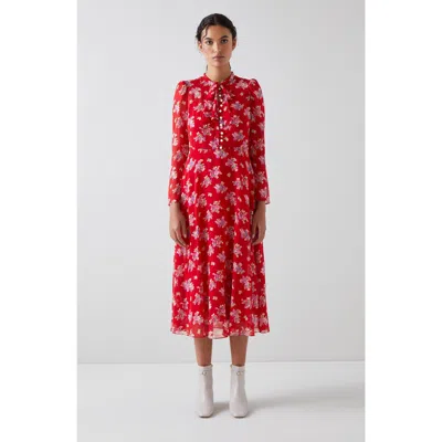 Lk Bennett Keira Dresses In Red