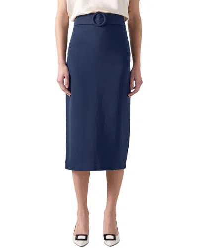 Lk Bennett Klaudia Belted Skirt In Blue