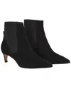 Lk Bennett Womens Bla-black Adya Contrast-panel Suede Heeled Ankle Boots In Black