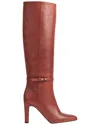Lk Bennett Womens Bro-light Brown Caterina Almond-toe Leather Knee-high Boots In Brown
