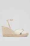 Lk Bennett Womens Cre-ecru Angela Leather Espadrille Sandals