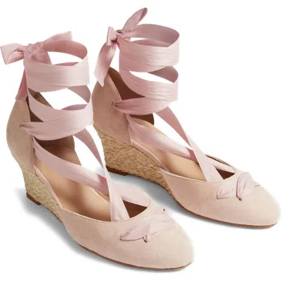 Lk Bennett Lana Espadrille Wedge In Pale Rose