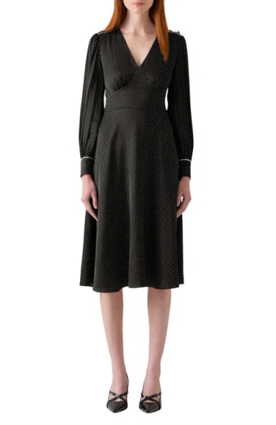Lk Bennett Larissa Long Sleeve Midi Dress In Multi