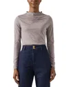 Lk Bennett Laurie Jersey Top In Gray