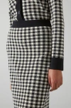 Lk Bennett Lea Check Skirt In Black