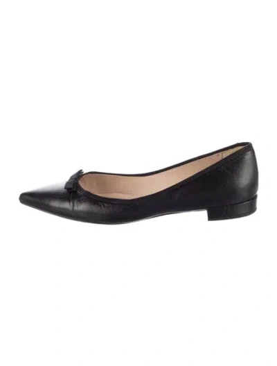 Pre-owned Lk Bennett Leather Ballet Flats In Black