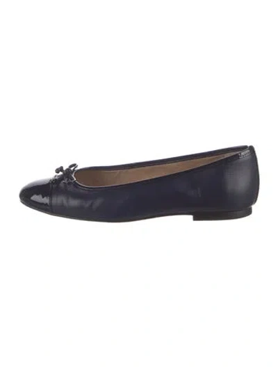 Pre-owned Lk Bennett Leather Ballet Flats In Blue